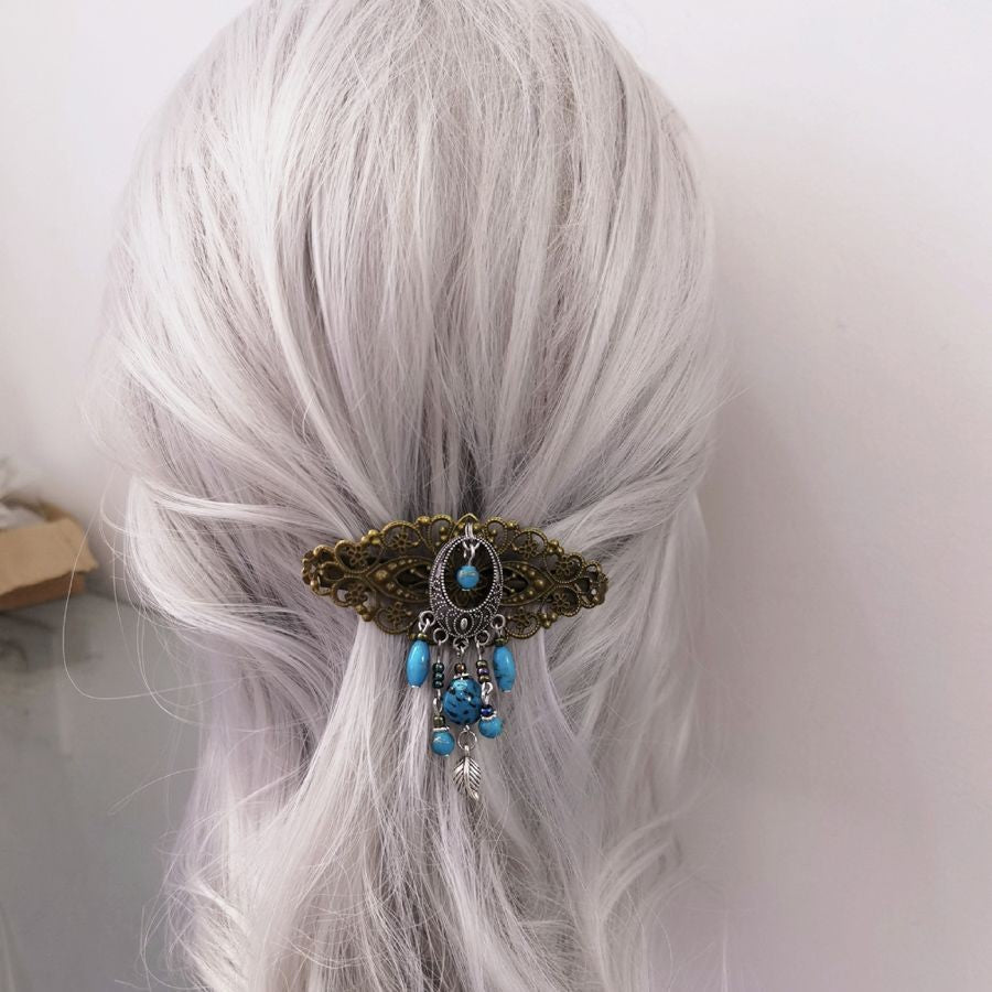 Victorian Vintage Tassel Hair Clip Spring Barrette Original Design