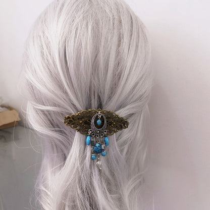Victorian Vintage Tassel Hair Clip Spring Barrette Original Design