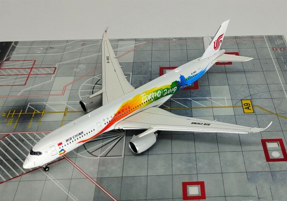 1:400 JC Wings AIR CHINA EXPO 2019 AIRBUS A350-900 Plane Flap Down Diecast Model