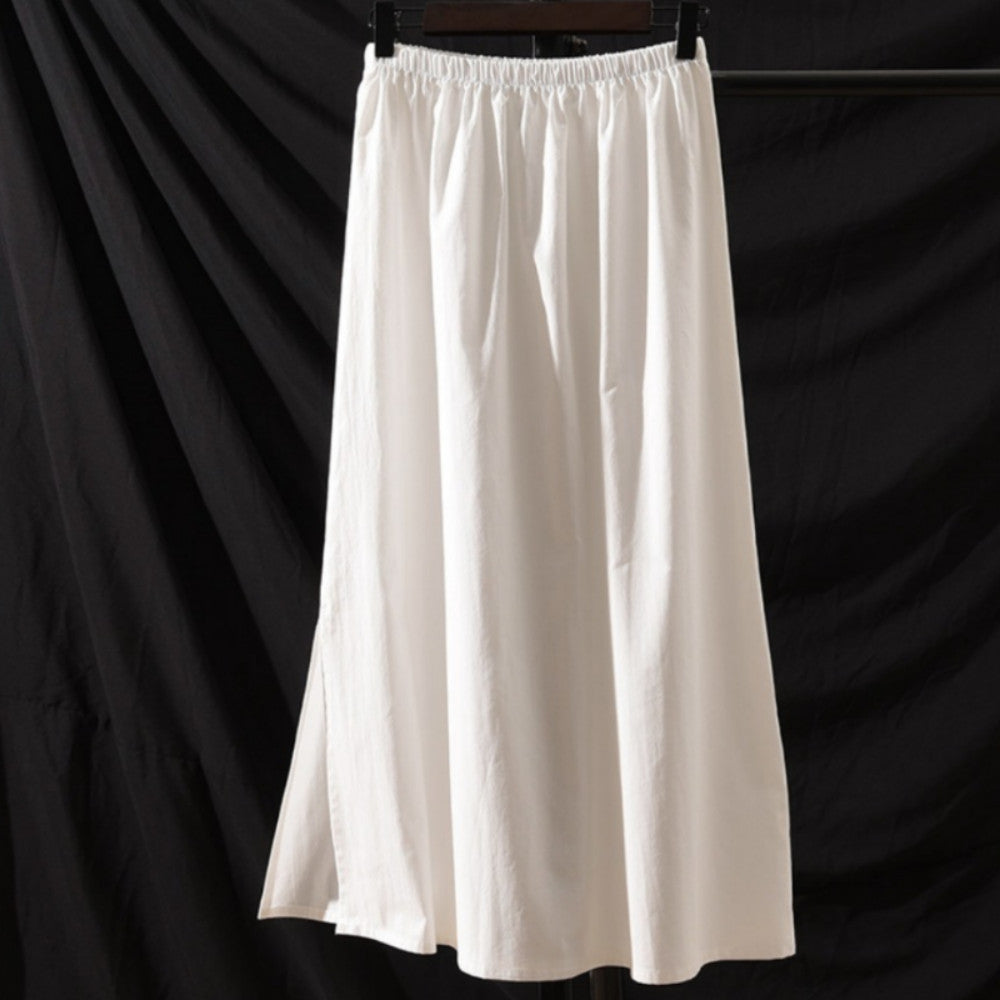 Women Slips Cotton Skirt Midi Petticoat Slips Underskirt Short Casual Retro
