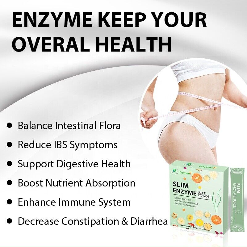 Slimming Tea Enzyme Herbal Powder Flat Belly Lose Weight Detox Juice Tea 6g*12