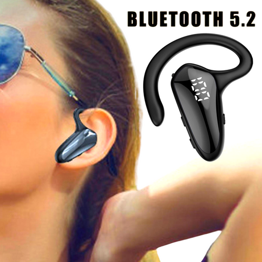 Wireless Bluetooth 5.2 Earpiece Headset Driving Trucker Earbuds Noise Cancelling