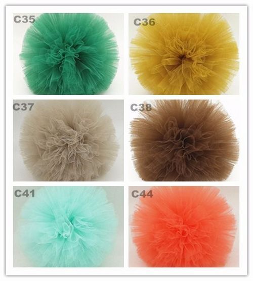 Party Decoration 5Pcs Tulle Pompom Birthday Wedding Baby Shower Venue Decor 20cm