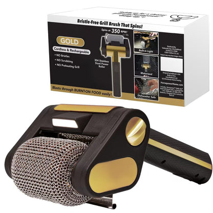 Electric Grill Cleaner Bristle Free, Spinning BBQ Grill Brush