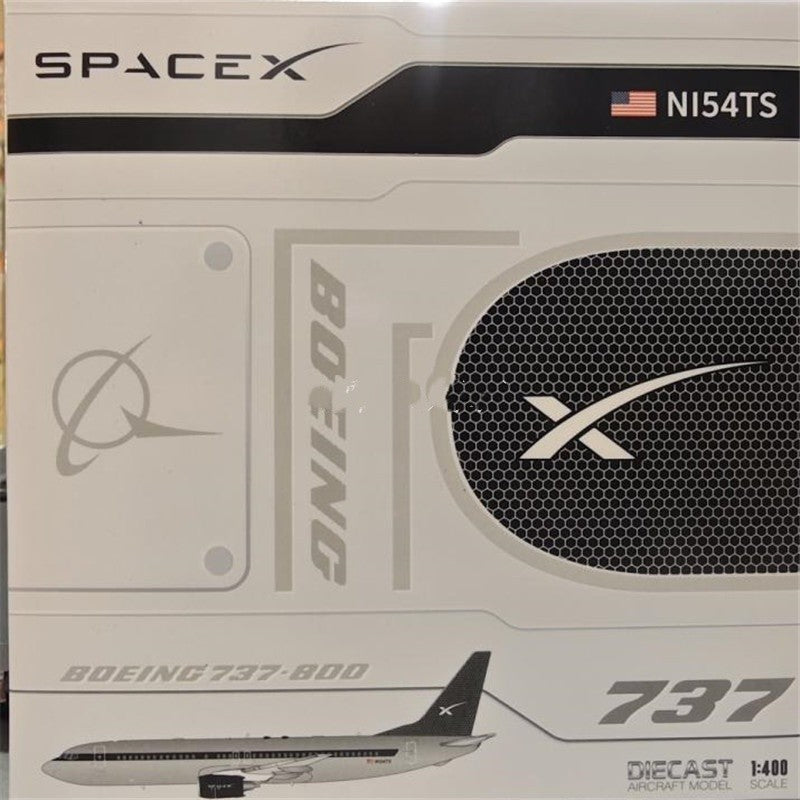 1:400 JC Wings SpaceX B737-800 N154TS Passenger Plane Diecast Aircraft Model