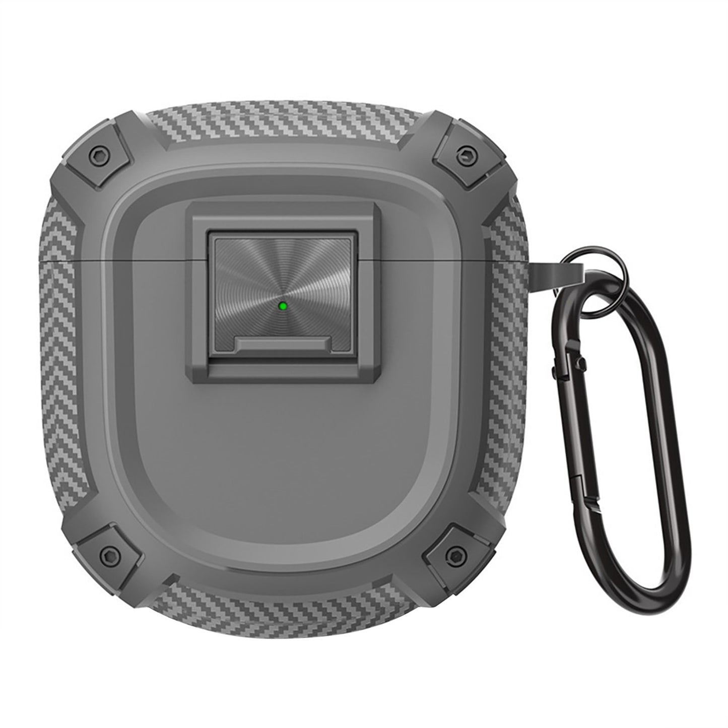 Grey Shockproof Case Cover w/ Carabiner For Bose QuietComfort Earbuds II/Ultra a