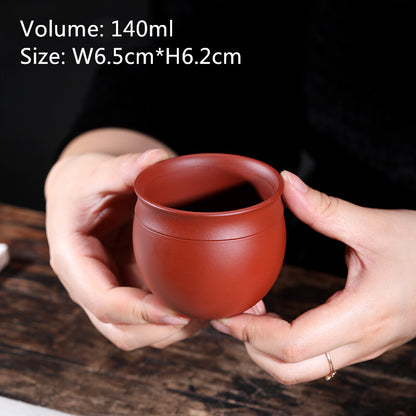true yixing zisha tea cup marked master cup original ore dahongpao clay cup new