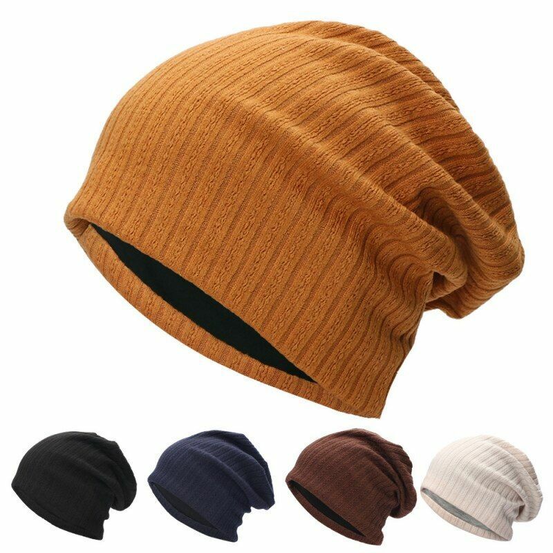 Beanie Cap Thermal Elastic Knitted Cotton Warm Hat Autumn Spring Outdoor Sports