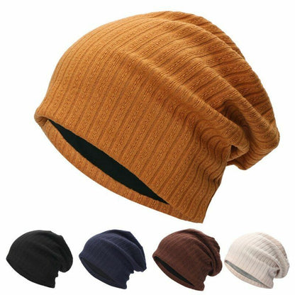 Beanie Cap Thermal Elastic Knitted Cotton Warm Hat Autumn Spring Outdoor Sports