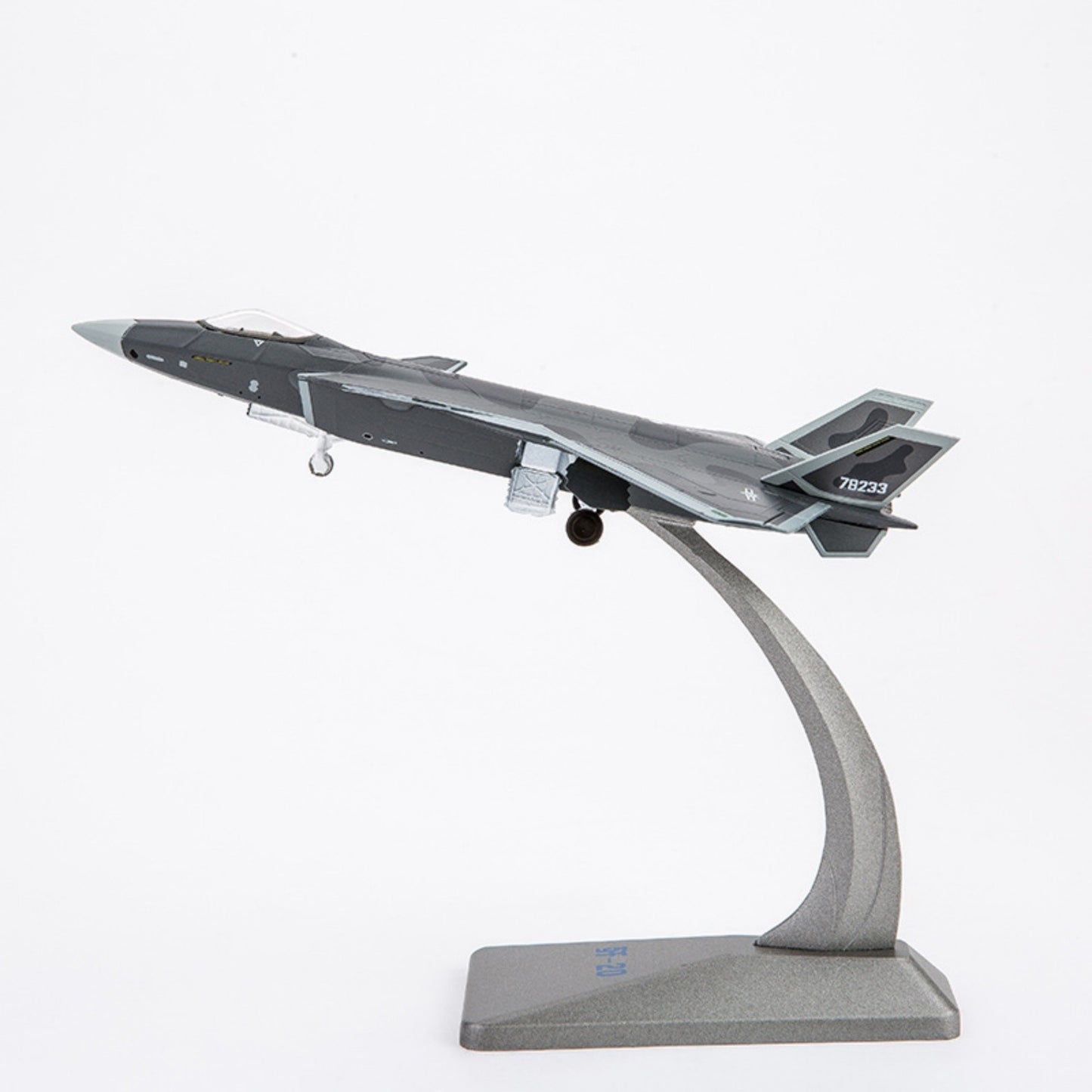 1/144 Scale Chinese Air Force Chengdu J-20 Fire Fang Fighter Plane Model Display