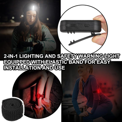 2 Pack Running Lights for Runners, Small Clip on Flashlight, Rechargeable Safety
