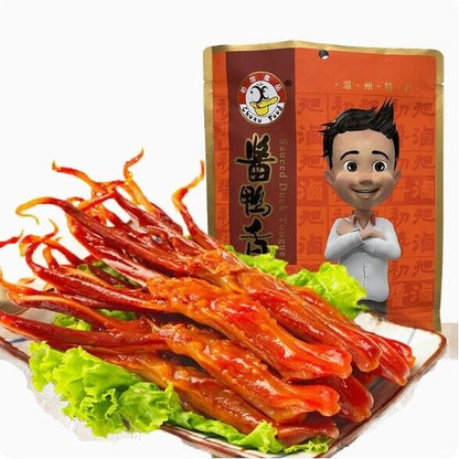 180g Food Snack Vacuum-packed Duck Tongue Sweet spicy 初旭鸭舌 甜辣