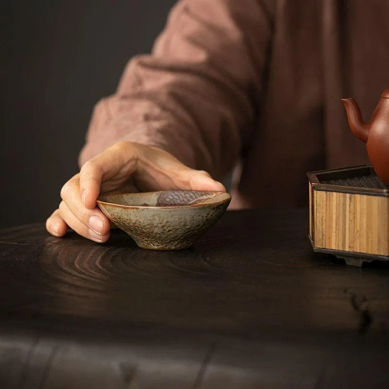 70ml Purple Clay Dragon Shape Hat Teacup Kung Fu Teaware High-end Master Cup