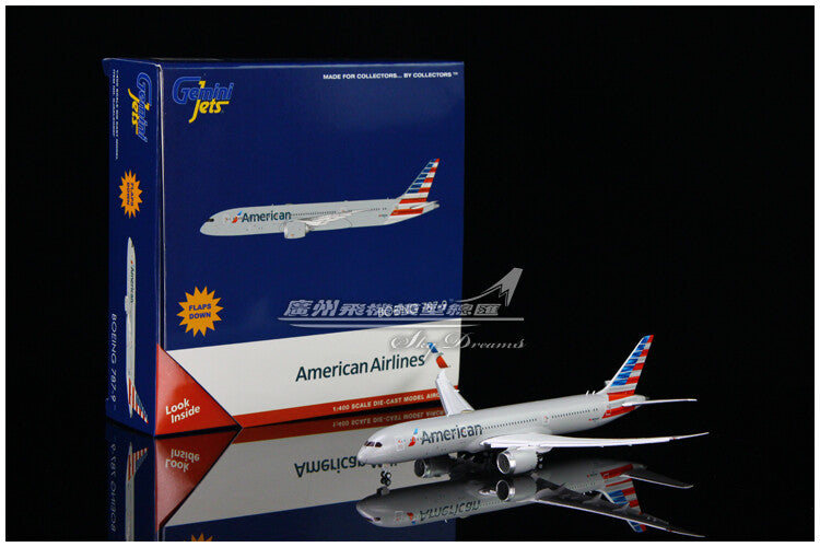 1:400 GeminiJets American BOEING 787-9 Passenger Plane Flap Down  Diecast Model