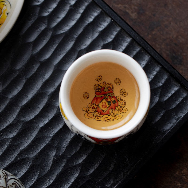 Awakening Lion Teacup Single Cup Tea Cup Tasting Cup Ceramic Tea Set