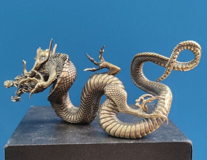 Brass Chinese Holy Dragon Statue Table Decor Collection
