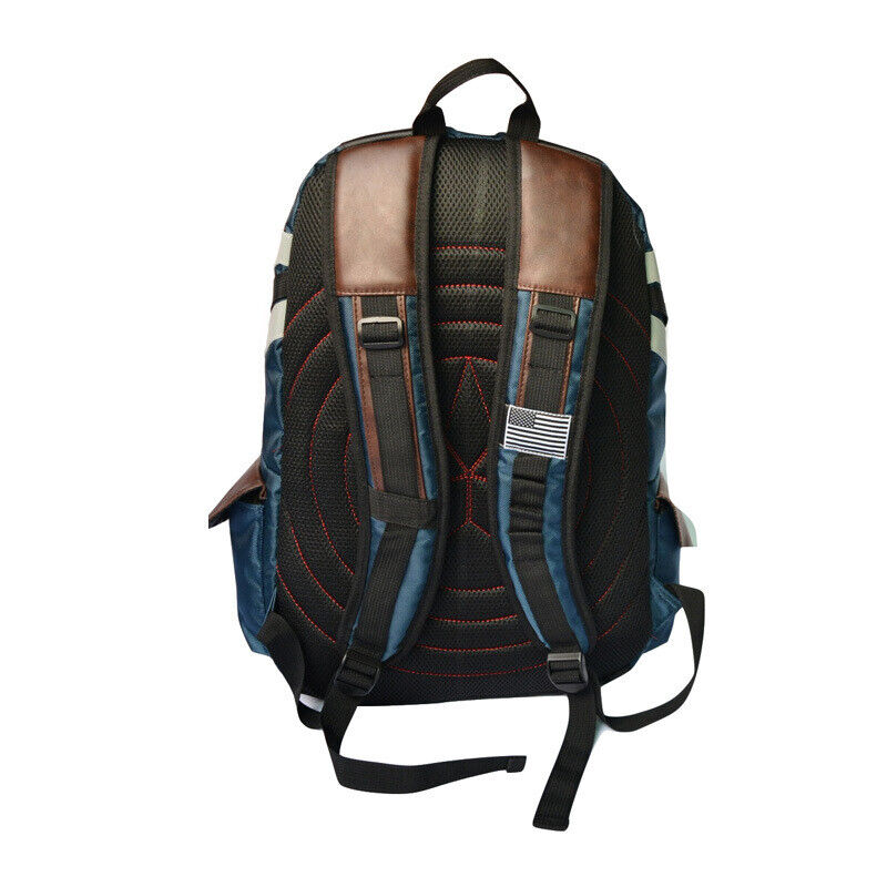 Marvel Comic Captain America The Avengers Backpack Blue Schoolbag Cosplay