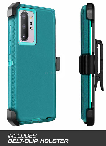 For Samsung Galaxy Note10 Plus Heavy Duty Rugged Hard Soft Case / Clip Holster