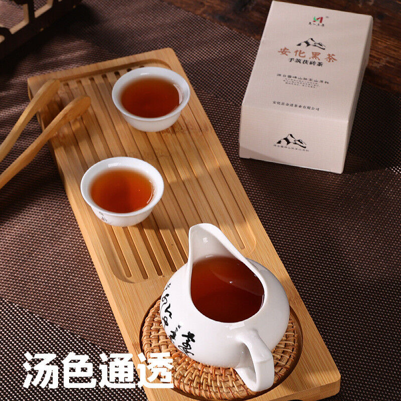 208g Anhua Black Tea Authentic Hunan Tea Hand-built Aged Tian Fu Brick Tea