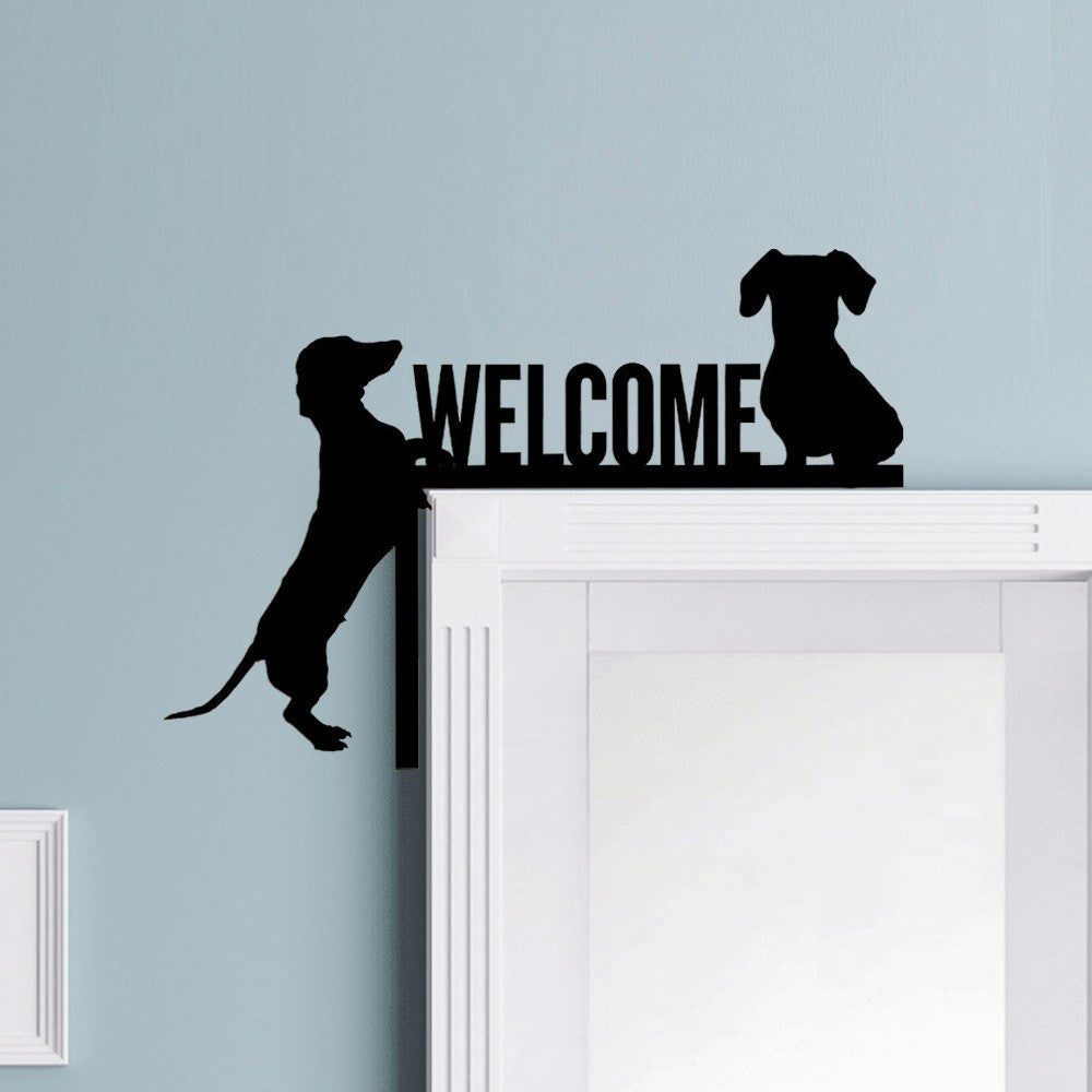 Wiener Dog Welcome Metal Wall Art Dachshund Pet Lover Gift Home Decor