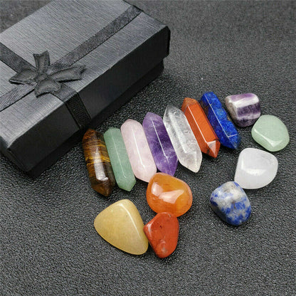 Natural Obelisk Quartz Crystal Double Point Reiki Mineral Healing Gift