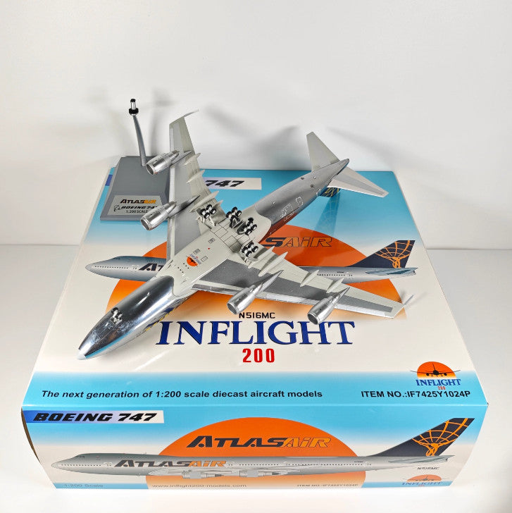 1:200 InFlight Atlas Air B747 N516MC Passenger Airplane Diecast Plane Model