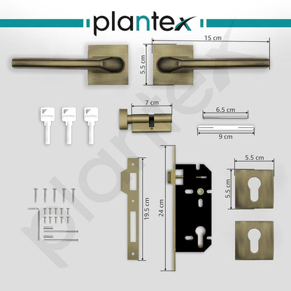 Heavy Duty Mortise Main Door Lock Set For Home With 3 Brass Keys