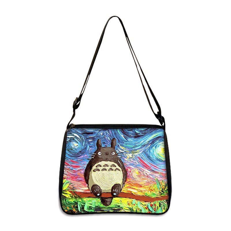 Famous Paintings Handbag Women Shoulder Bags Shopping Bag Canvas Pouch Zipper