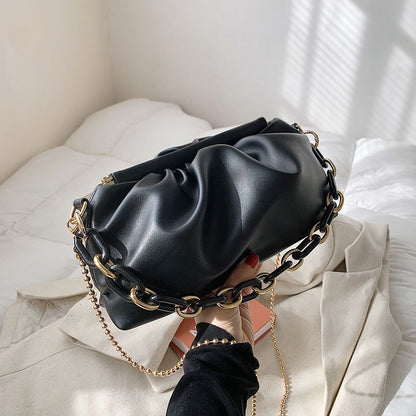 Synthetic Leather Chain Handbags Small Purses Shoulder Messenger Crossbody Bags