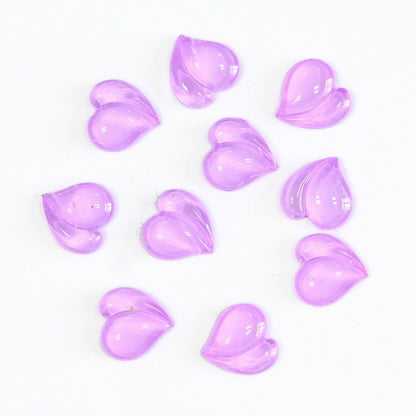 Nail Art Decals 20-100Pcs 3D Heart Charms Clear Acrylic DIY Manicure Accessories