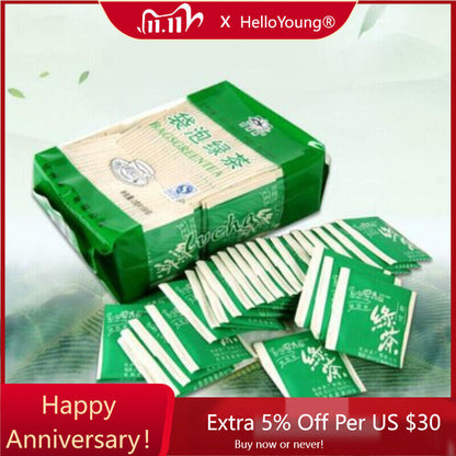 Chinese Green Tea Dragon Fountain Green Tea Longjing Bag 2g*100 Tea Bags-