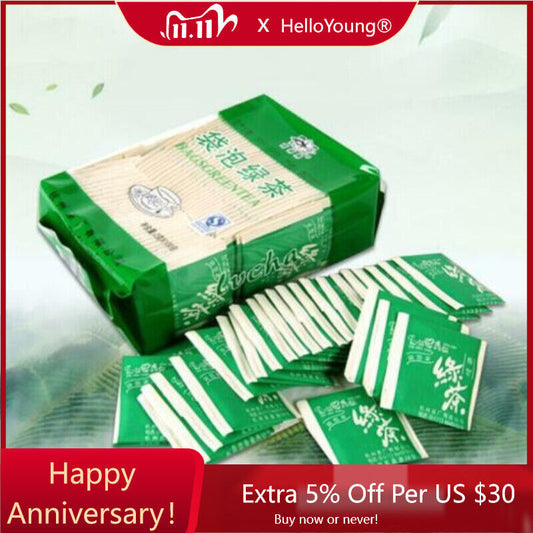 Chinese Green Tea Dragon Fountain Green Tea Longjing Bag 2g*100 Tea Bags-