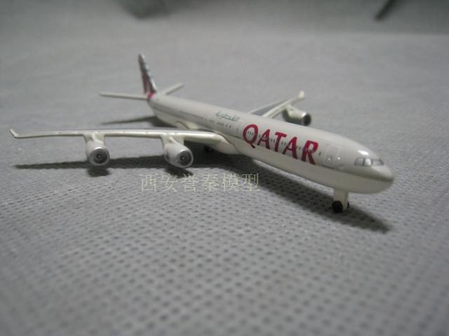 NEW 1:600 Metal QATAR Airways AIRBUS A340-600 Diecast Model