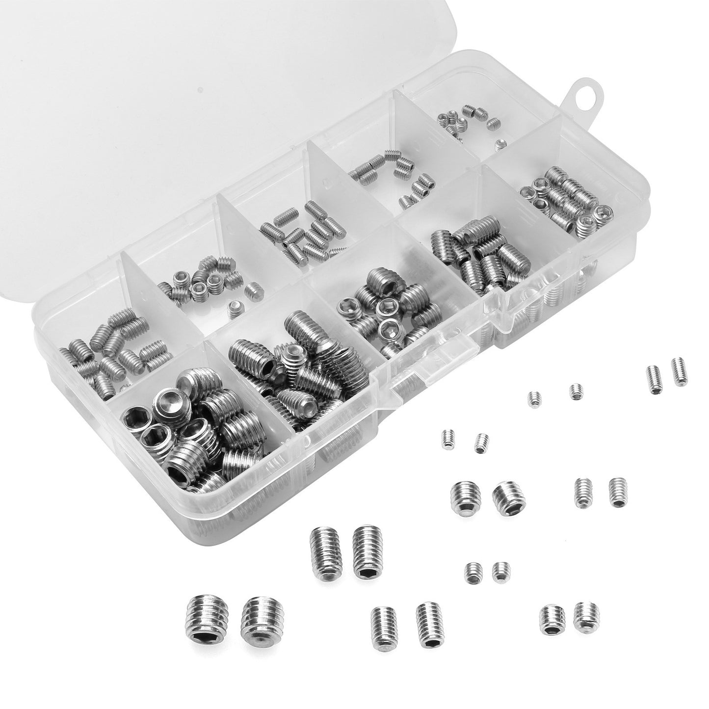 Stainless Steel M3-M8 Allen Head Socket Hex Set Grub Screws 200pcs/Box