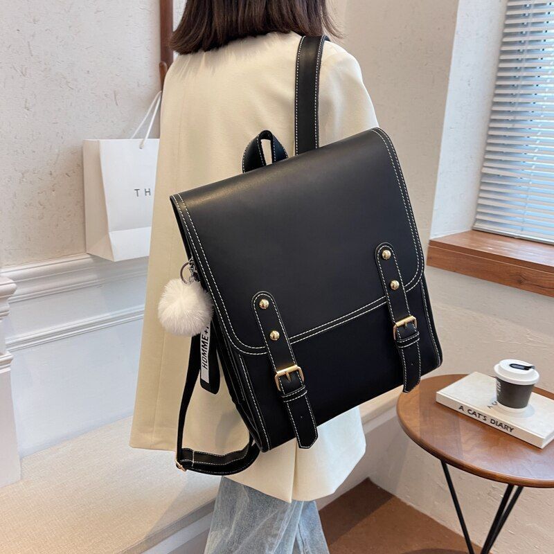 Backpacks Travel Large Synthetic Leather Handbag School Bags Polyester Softback