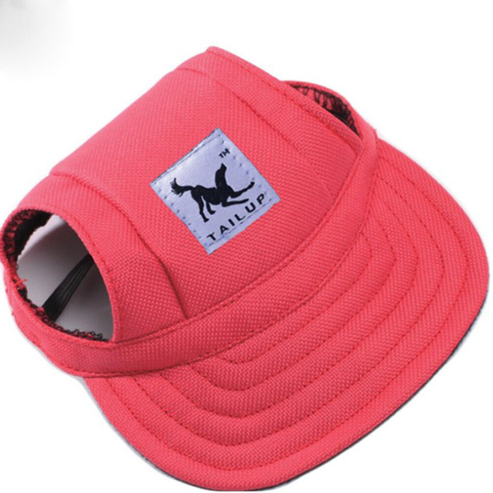 Dog Sun Hat Pet Baseball Cap Adjustable Sunscreen Ear Holes Visor Cap S-XL size!