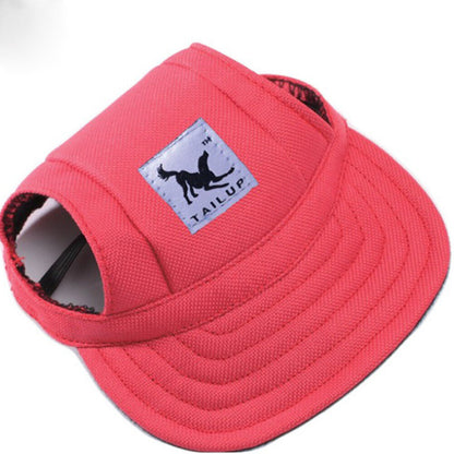 Dog Sun Hat Pet Baseball Cap Adjustable Sunscreen Ear Holes Visor Cap S-XL size!