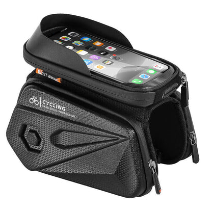 Bicycle MTB Frame Front Tube Cycling Bag Waterproof Touch Screen Phone Case Bag