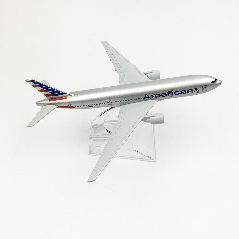 16cm American B777 Model Plane 1:400 Alloy Simulation Airliner Aircraft Ornament