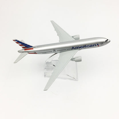 16cm American B777 Model Plane 1:400 Alloy Simulation Airliner Aircraft Ornament