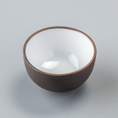 6pcs/lot Kungfu Tea Cup Puer Cups 25ml / 50ml Chinese Purple Clay Porcelain Cups