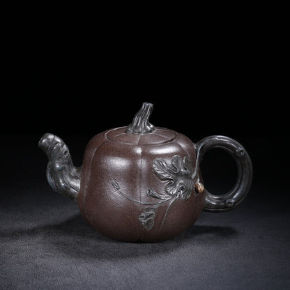 Chinese Yixing Zisha Clay Handmade Exquisite Teapot （南瓜 底款：蒋蓉）