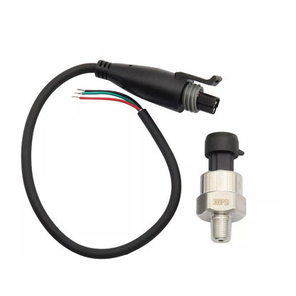 UNIVERSAL 5V PRESSURE TRANSDUCER SENDER 300 PSI OIL FUEL AIR WATER W/ CONNECTOR