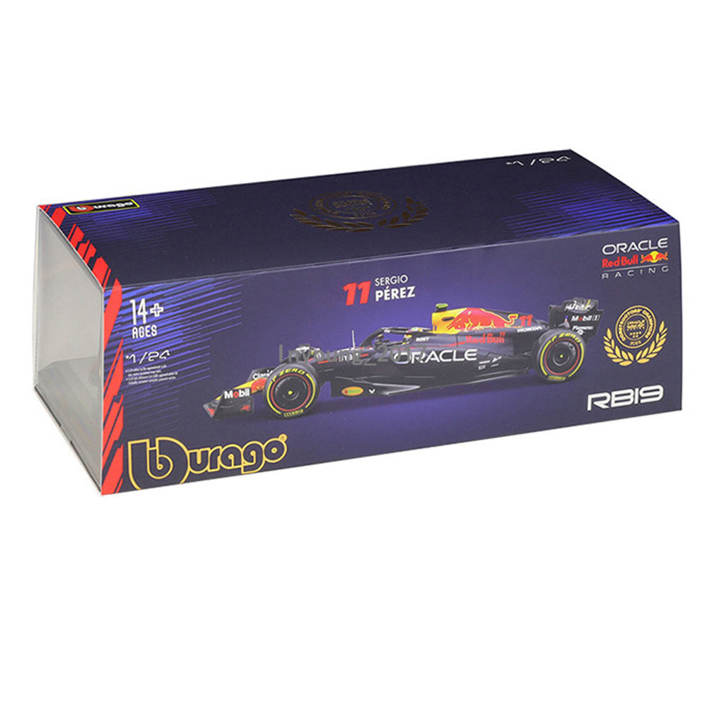 1:24 F1 Red Bull RB19 Model Car Diecast Vehicle Metal Toy Cars Sergio Perez #11