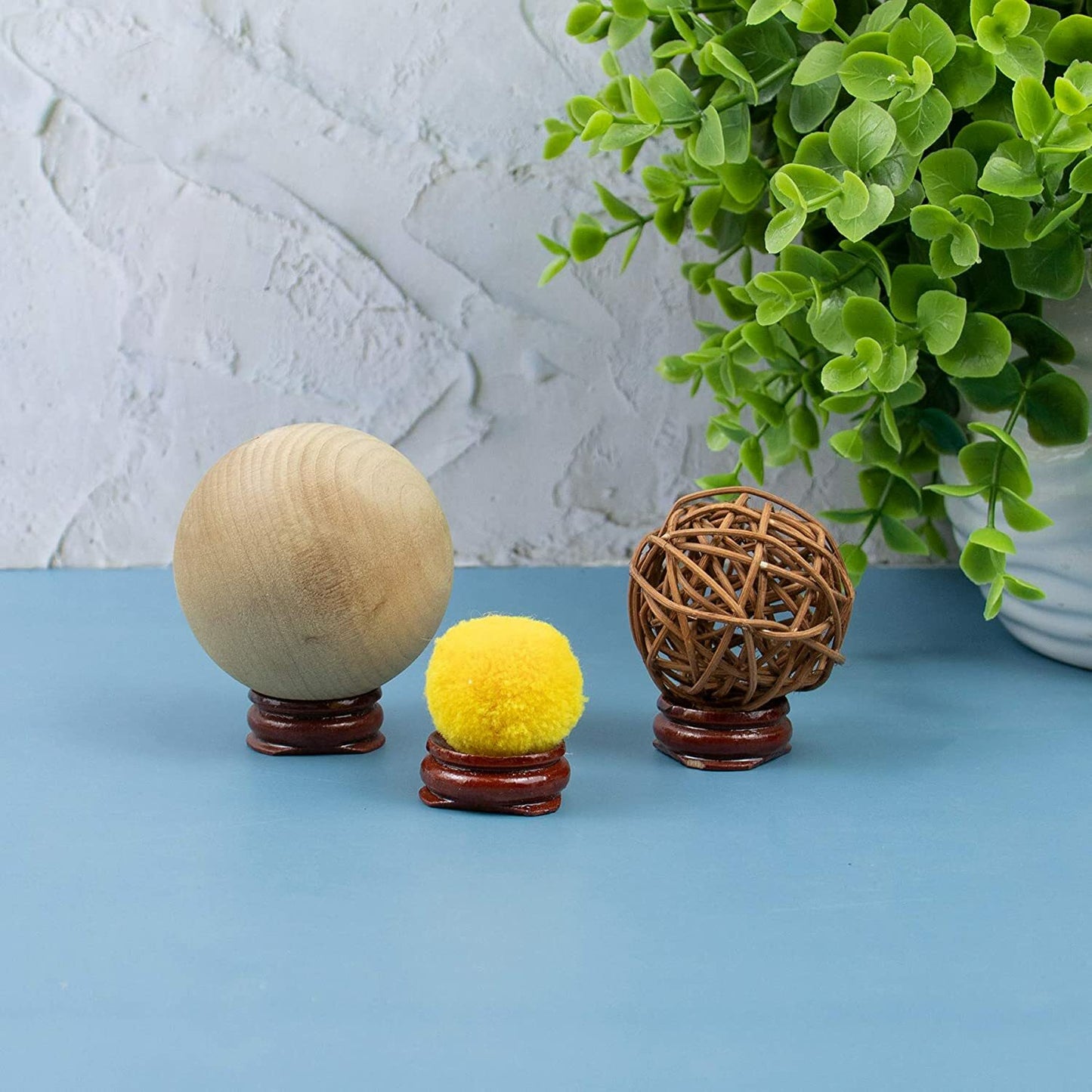 Display Wooden Stand Base For Crystal Ball Sphere Globe Egg Stone Decor 50 PCS