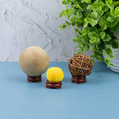 Display Wooden Stand Base For Crystal Ball Sphere Globe Egg Stone Decor 50 PCS