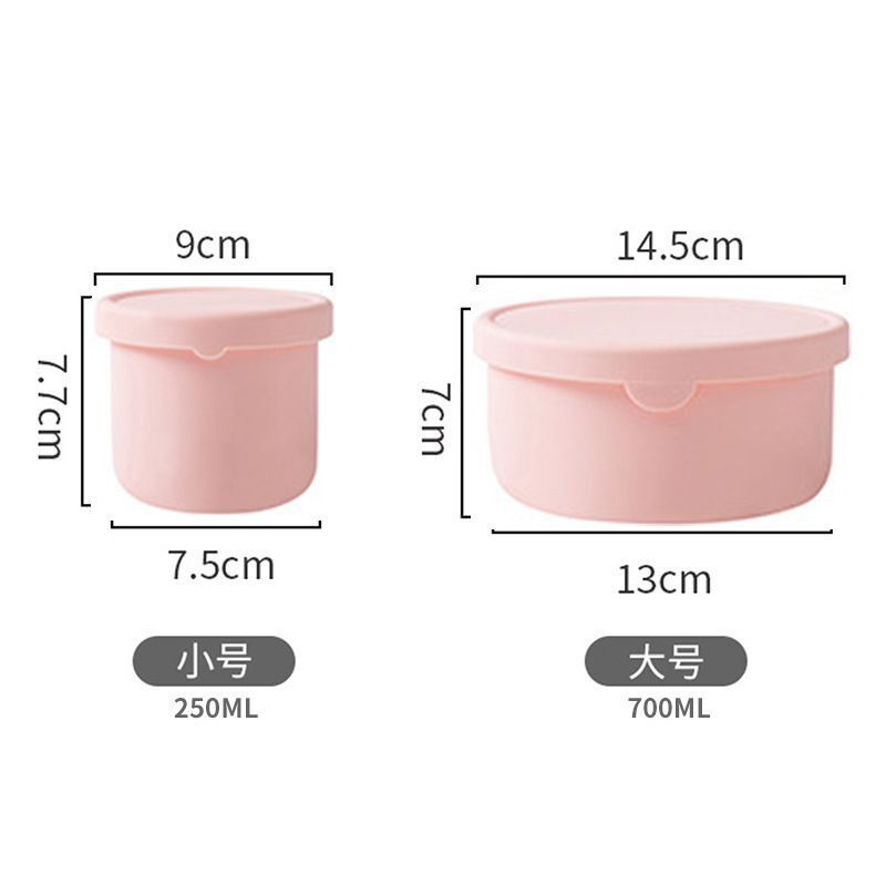 Food Storage Container Silicone Reusable W/ Airtight Lid Snack Lunch Bento Boxes