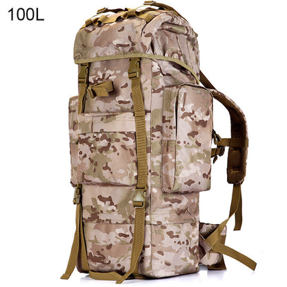 100L Military Tactical Backpack Large Capacity Waterproof Travel Bag Rain Cover