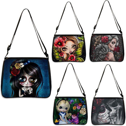 Gothic Skull Women's Bags Large Handbags Messenger Bag Ladies Shoulder Bags 1PC