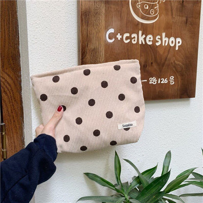 Corduroy Cosmetic Bag Handbags Purses Makeup Organizer Storage Bag Pencil Cases